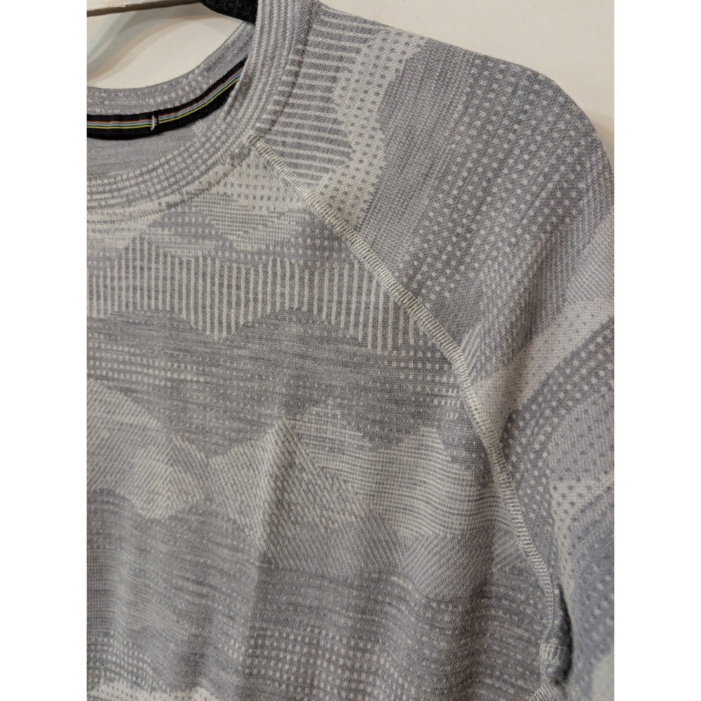 Smartwool Classic Thermal Merino Wool Base Layer Top Grey large gorpcore outdoor - Picture 2 of 7